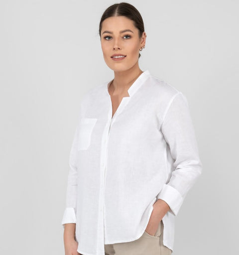 Camicia in Lino 100% WHITE