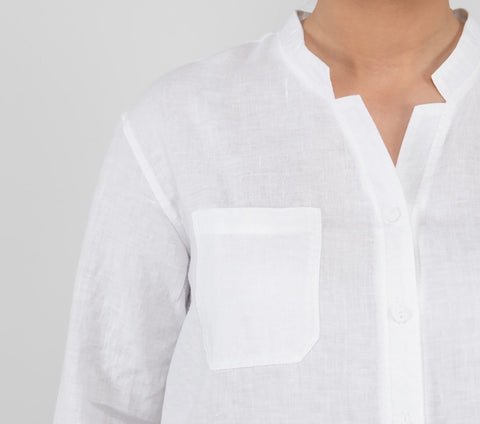 Camicia in Lino 100% WHITE