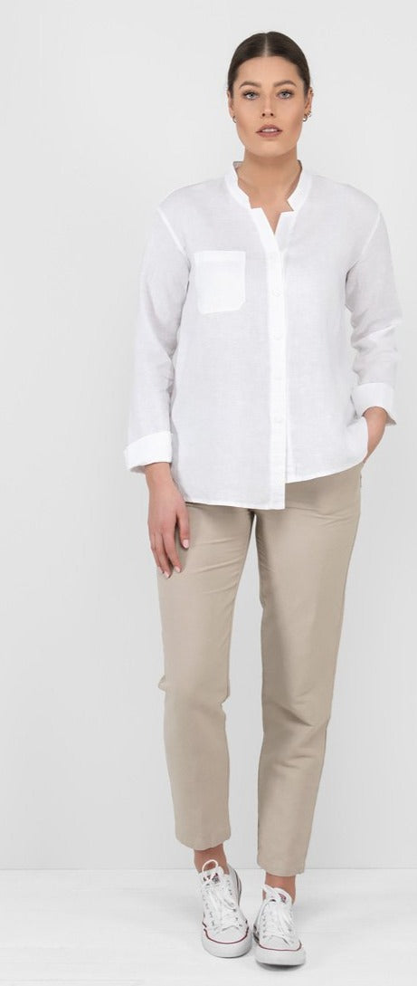 Camicia in Lino 100% WHITE