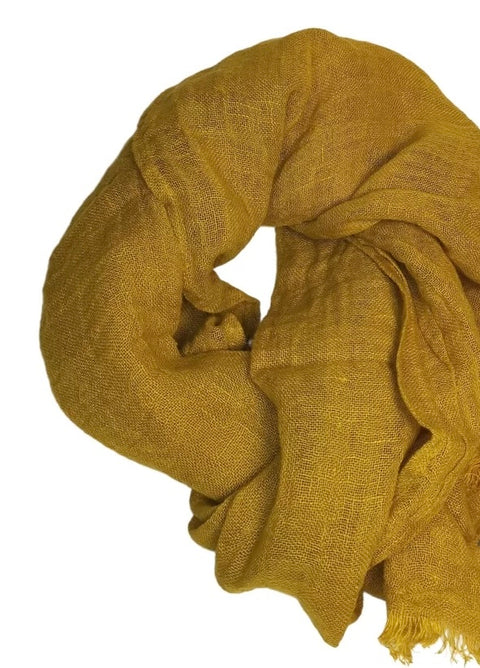 sciarpa in Lino 100% - senape